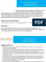 Intermediate Academic Vocabulary Nouns: Doctor: Communication Cards