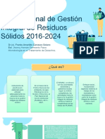 Plan Nacional de Gestión Integral de Residuos Sólidos