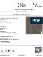 Consulado General de La República Del Paraguay: Comprobante de Trámite Electrónico