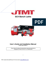 SC4 Bench Lathe: User 'S Guide and Installation Manual