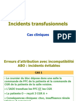 Incidents Transfusionnels