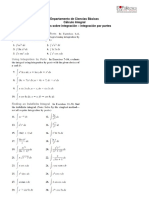 Departamento de Ciencias Básicas Cálculo Integral Ejercicios Sobre Integración - Integración Por Partes