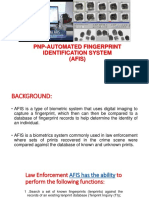 Pnp-Automated Fingerprint Identification System (AFIS)