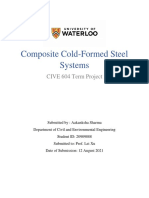 Composite Cold-Formed Steel Systems: CIVE 604 Term Project