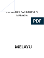 Jenis Dialek Dan Bahasa Di Malaysia