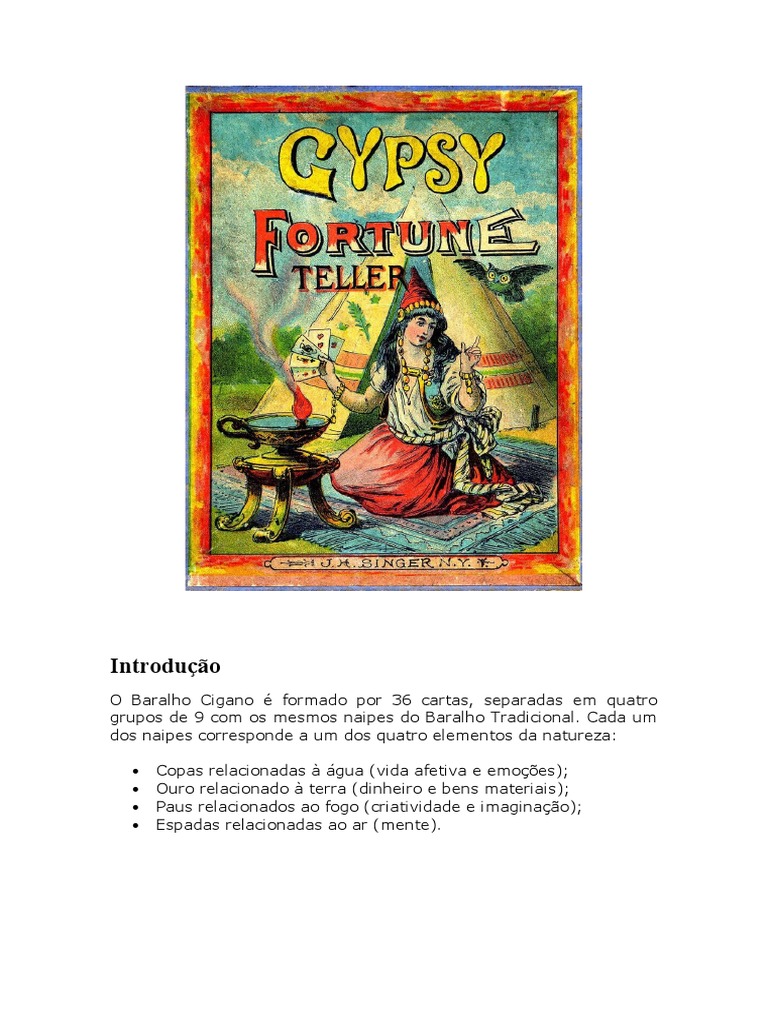 Cartas Ciganas Apostila | PDF | Amor | Sentimento, image size:768x1024