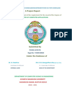 A Project Report: in Partial Fulfillment of The Requirement For The Award of The Degree of