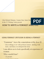 How To Do Feministic Character Analysis