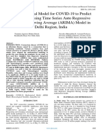 A Mathematical Model For COVID-19 To Predict Daily Cases Using Time Series Auto Regressive Integrated Moving Average (ARIMA) Model in Delhi Region, India