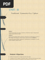 Unit - Ii: Traditional Symmetric-Key Ciphers