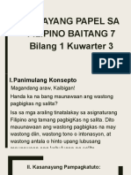 Sanayang Papel Sa Filipino 7