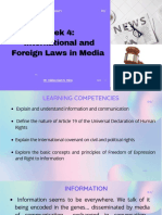 Week 4 International and Foreign Laws in Media