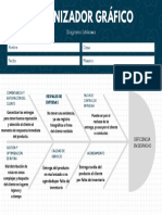 Azul Oscuro y Blanco Cuadrícula Cola de Pescado Organizador Diagrama