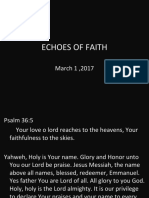 Echoes of Faith: March 1, 2017