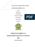 Prodi D Iii Kebidanan Stikes Mercubaktijaya Padang 2009: Laporan Satuan Acara Penyuluhan Keluarga Berencana