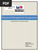 Financial Management Assignment: Capital Structure of Maruti Suzuki