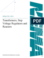 Transformers, Step Voltage Regulators and Reactors: NEMA TR 1-2013