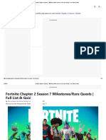 Fortnite Chapter 2 Season 7 Milestones - Rare Quests - Full List & Guides - Pro Game Guides