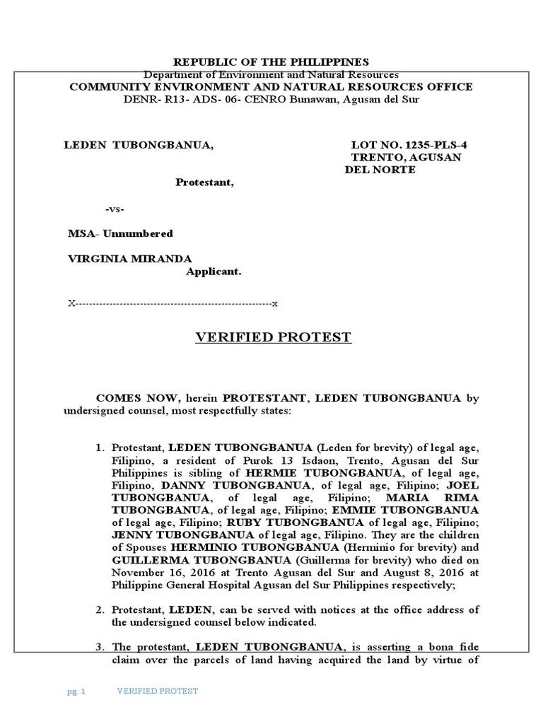 Denr Protestedited | PDF | Common Law | Government
