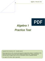 Algebra Practice Test