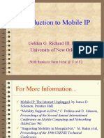Introduction To Mobile IP: Golden G. Richard III, Ph.D. University of New Orleans)