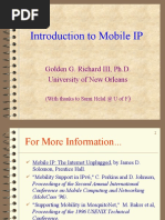 Introduction To Mobile IP: Golden G. Richard III, Ph.D. University of New Orleans)