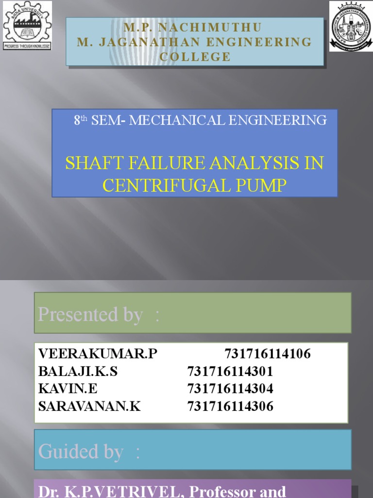 Pump Shaft Failure Analysis and Solutions | PDF | Pump | Strength Of ...