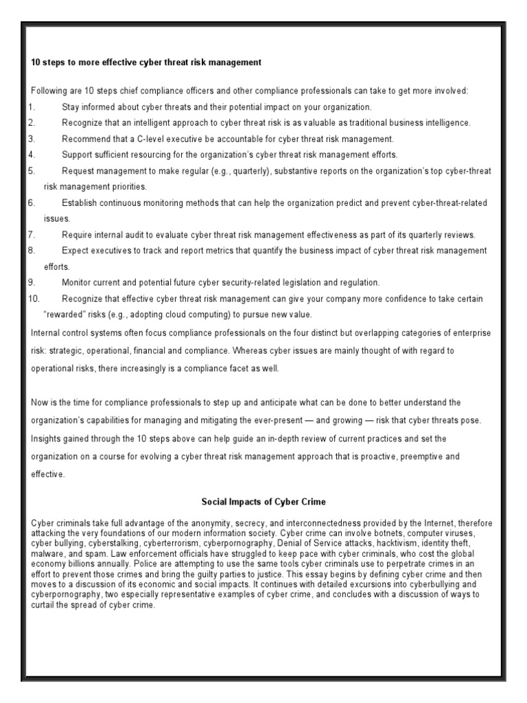 Compliance Pros: Master Cyber Risk | PDF | Cybercrime | Security