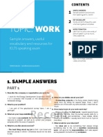 Topic: Work: Sample Answers, Useful Vocabulary and Resources For IELTS Speaking Exam