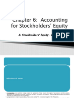 Chapter 6: Accounting For Stockholders' Equity