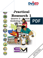 Practical Research 1: Quarter 2 - Module 2: Analyzing The Meaning of The Data