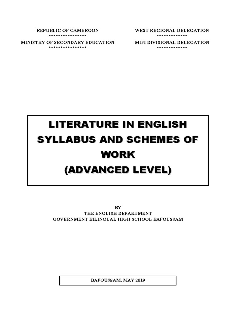 Advanced Literature Schemes 2019 | PDF | Hamlet