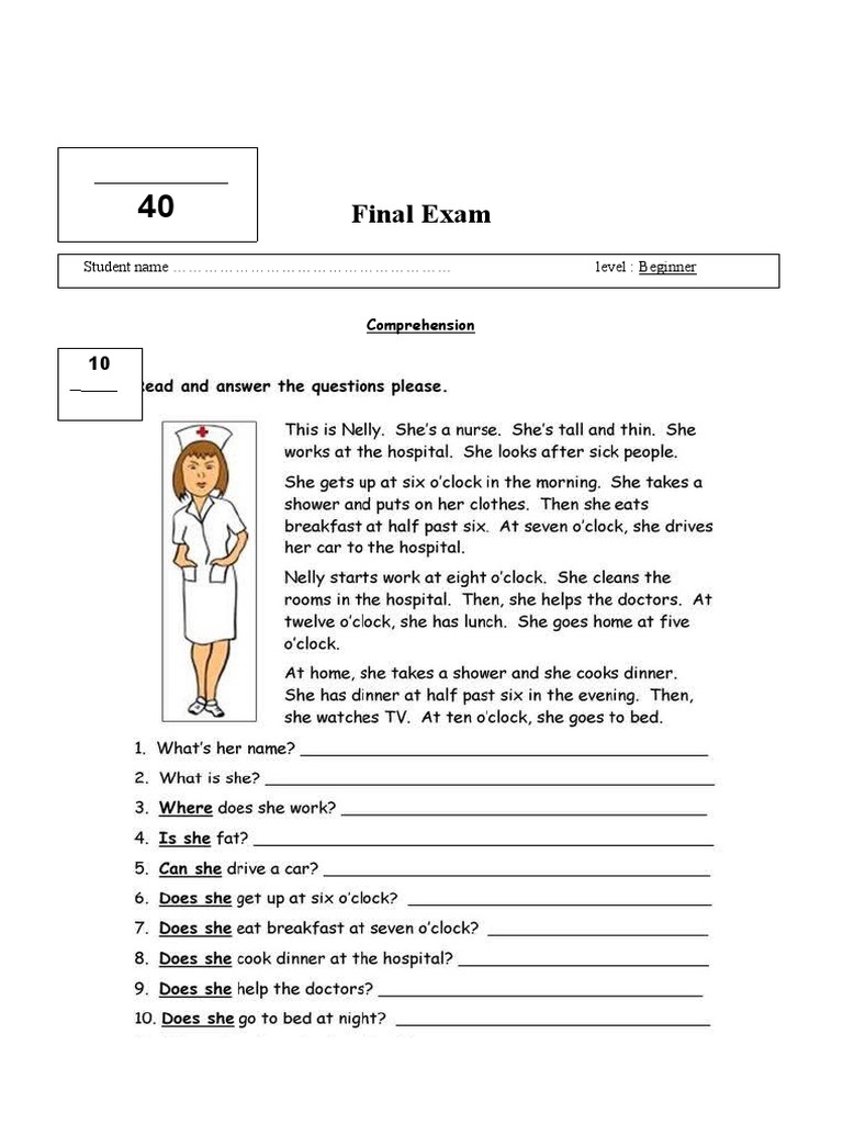 Beginner Final Exam | PDF | English Language | Language Families