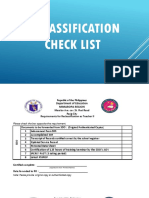 Reclassification Check List