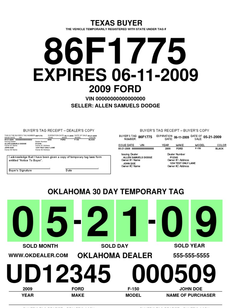 PDF Blank Printable Temporary License Plate Template | PDF | Land Transport  | Automotive Industry
