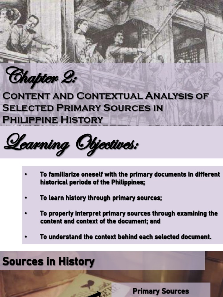 Analyzing Primary Sources in Philippine History | PDF | Language Arts ...