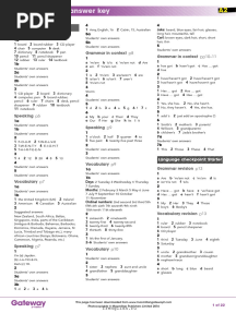 A2 Answer Key SB