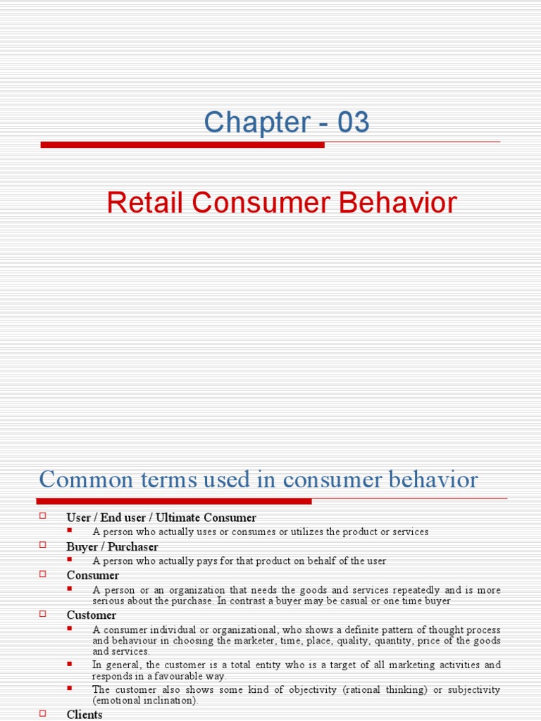Understanding Retail Consumer Behavior | PDF | Consumer Behaviour ...