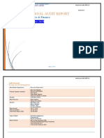 Audit Report Accounts & Finance