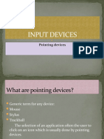 Input Devices: Pointing Devices Pointing Devices