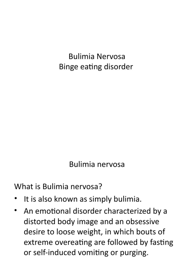 Bulimia Nervosa Binge Eating Disorder | PDF | Bulimia Nervosa | Human ...