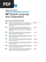 AP English Language Sample Syllabus 1