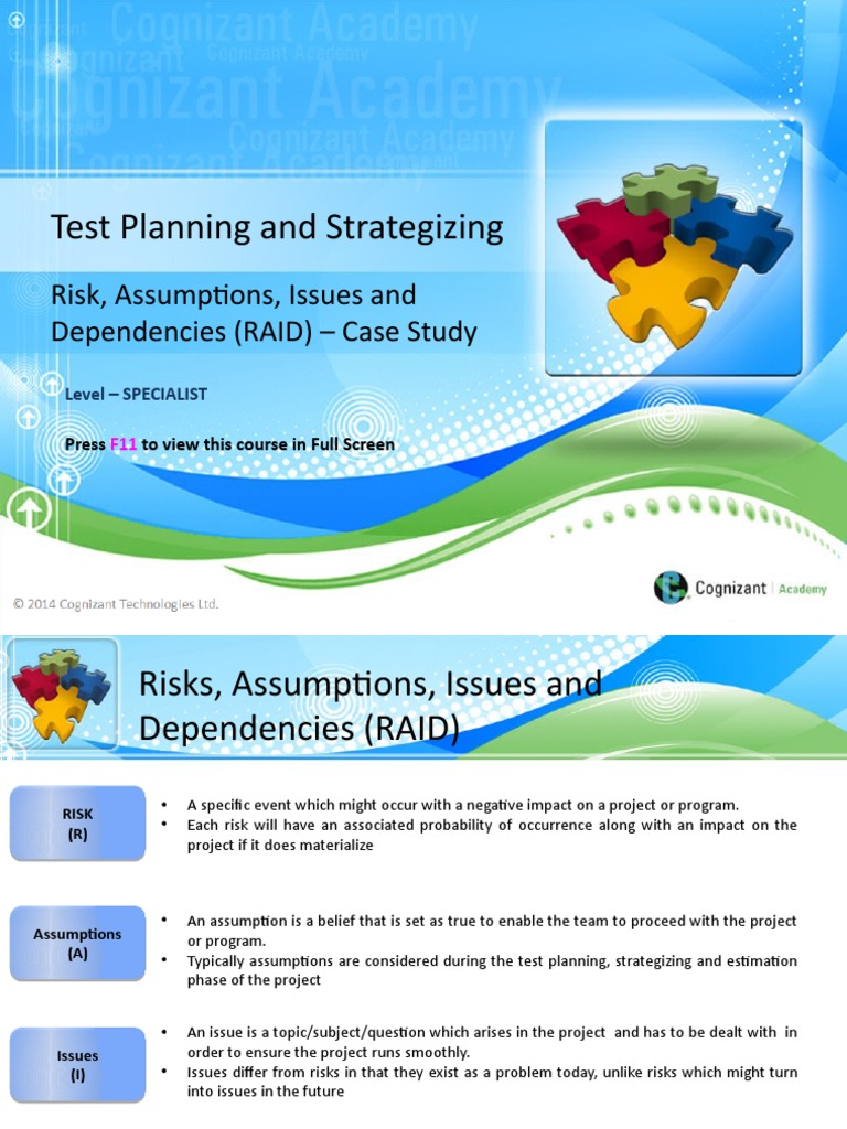 04 RAID Test Planning Strategizing Case Study - Specialist | PDF ...