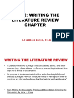 Part 2: Writing The Literature Review: Le Quang Dung, PH.D