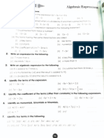 Assignment 1: Algebraic Expressions