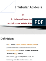 Renal Tubular Acidosis: BY DR/ Mohammad Hassan Mostafa Ass - Prof. Internal Medicine & Nephrology