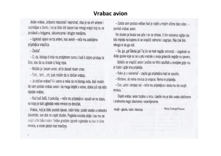 Vrabac Avion | PDF