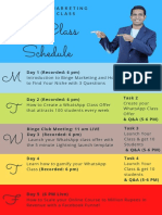 Binge Marketing Class Schedule