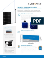 400-425 W Residential Ac Module: Sunpower Maxeon Technology