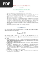 ME 605 - Computational Fluid Dynamics: Due: Midnight of September 19, 2021